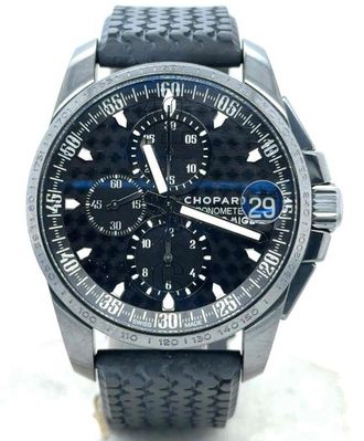 Chopard Pre-owned Chopard Mille Miglia Gt Xl Chrono Chronograph Tachymeter Black Carbon Fiber Dial Mens Watch 168459/3022