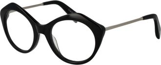 Yohji Yamamoto Acetaat Montuur - Dames - Brillen - Zwart - ONE Size - Accessoires