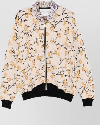 Forte_Forte floral jacquard bomber jacket