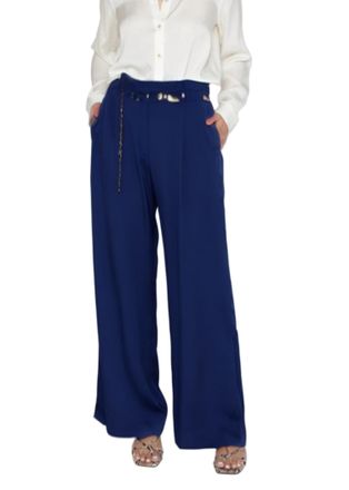 Nouvelle/Silk95Five Mayfair High Rise Pants In Navy