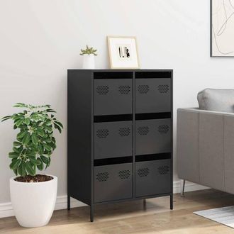 Berkfield Home Highboard Black 68x39x101.5 cm Steel