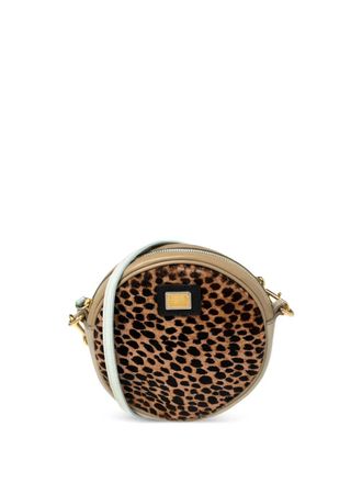 Dolce & Gabbana Leo Crepe Glam Round shoulder bag - women - Calf Hair/Calf Leather - One Size - Brown