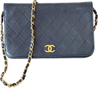 Chanel Pre-owned Timeless Wallet on chain - Dames - Vintage Schoudertas - Zwart - ONE Size - Katoen - Vintage