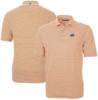 Cutter & Buck Mens Cutter & Buck Orange West Michigan Whitecaps Big & Tall Virtue Eco Pique Stripe Recycled DryTec Polo at Nordstrom, Size Xxx-Large