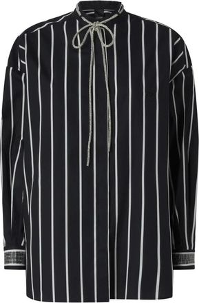 Pinko Crescenza Shirt 105606A2Tb - Dames - Overhemden - Zwart - L - Katoen - Overhemden