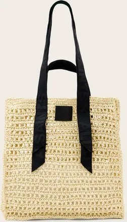 AllSaints Lullah Woven Paper Mesh Tote Bag