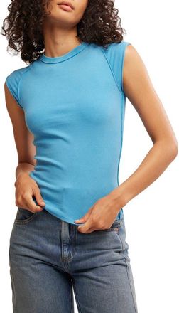 Free People Ever Had Cap Sleeve Cotton T-Shirt in Maliblue at Nordstrom, Size X-Small