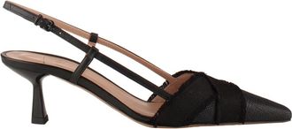 Roberto Festa Milano Chanel Subtiele Elegantie - Dames - Pumps - Zwart - 35 EU - Leer - Schoenen
