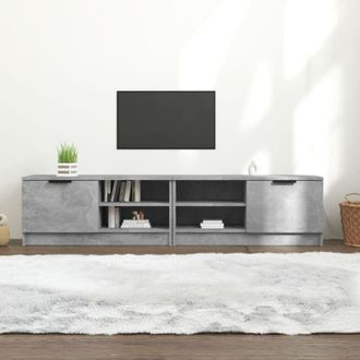 vidaXL Vidaxl - Mobili tv 2 pz Grigio Cemento 80x35x36,5cm in Legno Multistrato