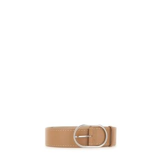 Gianni Chiarini Belts, female, Beige, Size: ONE SIZE Suede Leather Buckle Belt