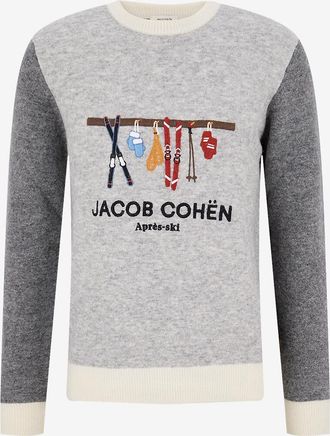 Jacob Cohen Alpaka-Mix-Pullover mit Stickerei Apr&egrave;s-Ski