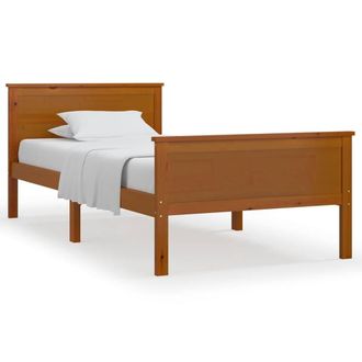 Berkfield Home Bed Frame Honey Brown Solid Wood Pine 100x200 cm