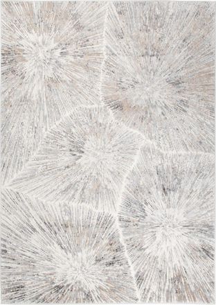 Tapiso Alfombra para salón comedor crema grafito beige rayas 160x220