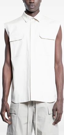 Rick Owens sleeveless jumbo shirt - White
