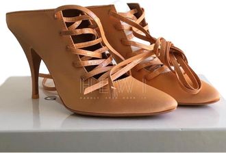 Givenchy Satin & Leather Lace-Up Sandals Size 40