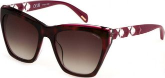 Police Womens SPLL36-540AHL SPLL36 54 540AHL Sunglasses - Red - One Size