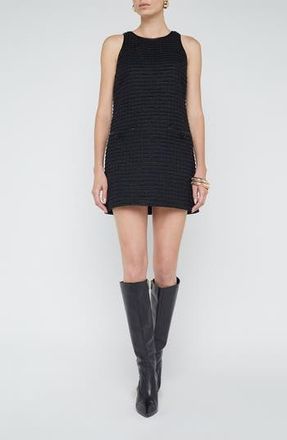 L'agence Florian Metallic Shift Minidress in Blackblac at Nordstrom Rack, Size Medium