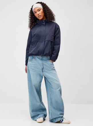 Twik Womens Buttoned stand collar twill jacket