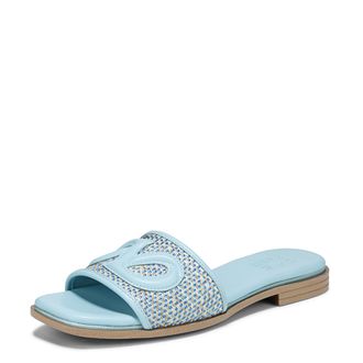 Naturalizer Womens Genevieve2 Flat Sandal, Angel Blue, Wide Fit, UK 5.5