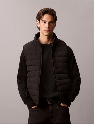 Calvin Klein Jeans Calvin Klein Mens Lightweight Ripstop Packable Puffer Vest - Black - 2XL