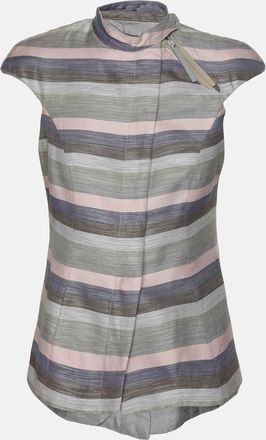 Emporio Armani Multicolor Striped Cotton Sleeveless Vest