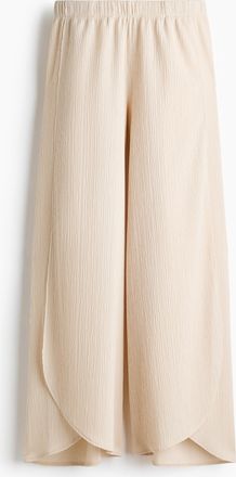 H&M Weite Hose mit Wickeldetail - Beige