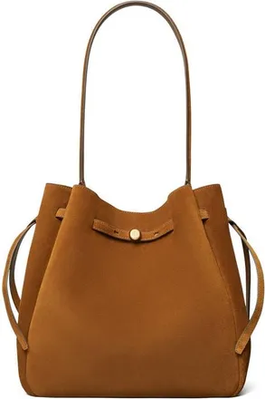 Tory Burch Large Romy Suede Bucket Bag in Caramel at Nordstrom