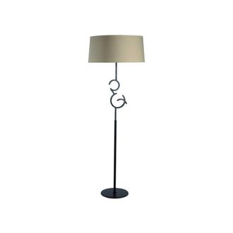 Netlighting Argi Floor Lamp 4 Light E27 with Taupe Shade Brown Oxide