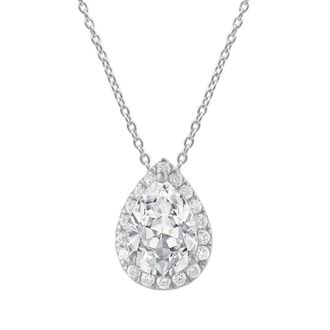 Grown Brilliance 14KT White Gold 1.20 Carat Lab Grown Diamond Pendant Necklace for Women