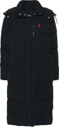 Polo Ralph Lauren Zwarte Gevoerde Pufferjas - Dames - Parka Jassen - Zwart - XL - Katoen - Jassen