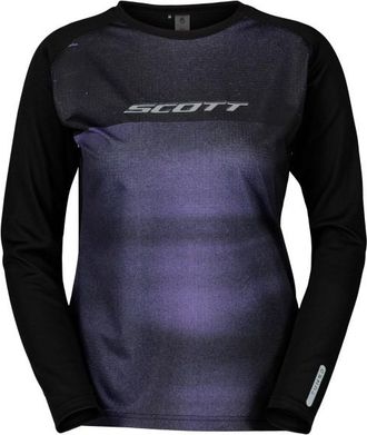 Scott Tee Trail Tuned L/S Velotrikot für Damen | schwarz/blau