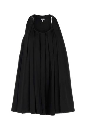 Loewe Black Satin Mini Dress