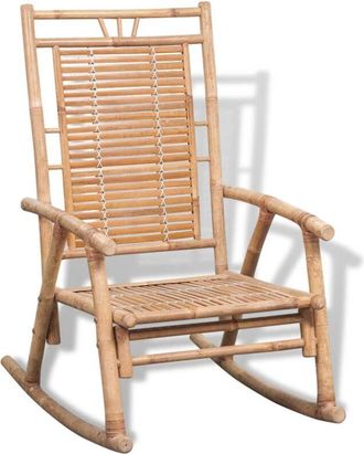 vidaXL Rocking Chair Bamboo Vidaxl