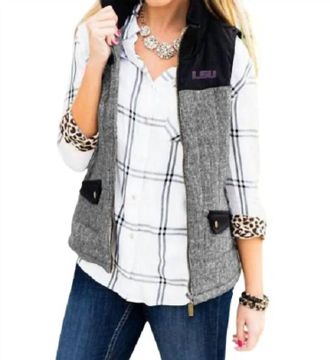Gameday Couture Lsu Prep For It Vest In Grey