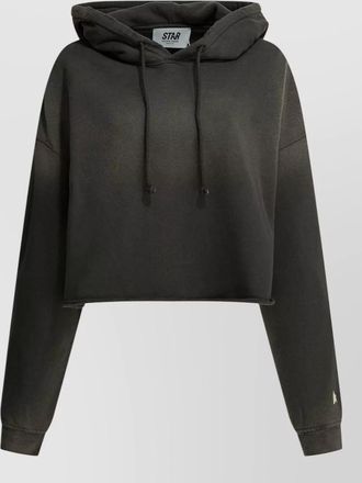 Golden Goose cropped oversized cotton hoodie
