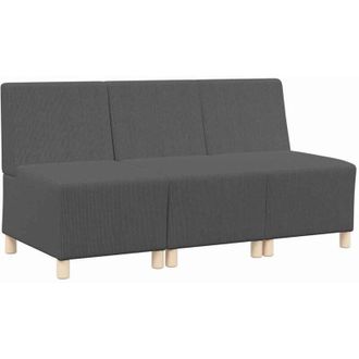 vidaXL Unidad De Sof&aacute; Modular Sin Brazos 3 Pcs Gris Oscuro Vidaxl