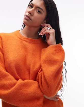 Arket Maglione taglio comodo in misto lana di alpaca morbidissimo arancione