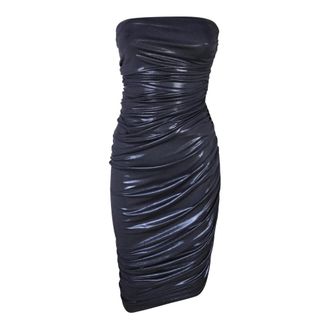 Norma Kamali Diana Dress - Dames - Feestkleedjes - Blauw - L - Polyester - Kleedjes