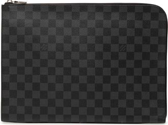 Louis Vuitton Pre-owned Womens Damier Graphite Pochette Jour Gm - Dark Grey Textile - One Size
