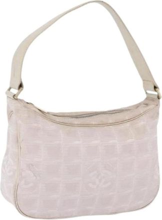Chanel Pre-owned Vintage Canvas Shoulder Bag - Dames - Vintage Schoudertas - Beige - ONE Size - Vintage