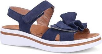 Ron White Frances Slingback Platform Wedge Sandal in French Navy at Nordstrom, Size 10-10.5Us