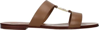 Dolce & Gabbana Brown Leather Womens Slippers
