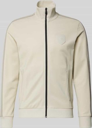 HUGO BOSS Regular Fit Sweatjacke mit Baumwoll-Anteil Modell LUX SKARLEY in Beige, Gr&ouml;&szlig;e XXXL