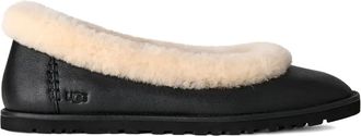 UGG Ballerine con bordo in pelliccia - Nero