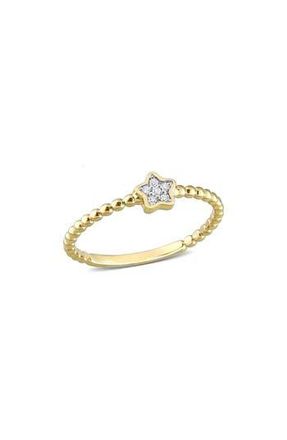 Delmar Diamond Accent Star Ring - 0.04ct. in White at Nordstrom Rack, Size 7