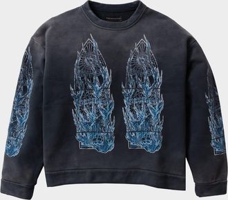 Who Decides War by Ev Bravado Mens Bad To The Bone Distressed Cotton Layered Long-Sleeve T-Shirt