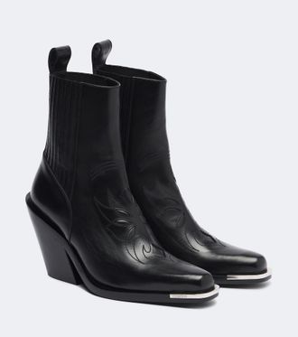 Paco Rabanne Leather cowboy boots