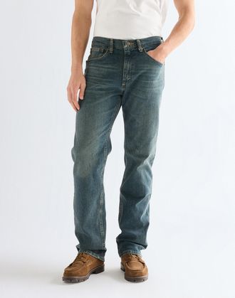 Wrangler Straight-Jeans WRANGLER, Herren, Gr. 31, L&auml;nge 30, river, Denim/Jeans, Obermaterial: 99% Baumwolle, 1% Elasthan, straight fit lang, Jeans Straight-Jea
