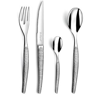 Lou Laguiole Cuberter&iacute;a de 24 piezas cuchillos carne Acero inoxidable Acero