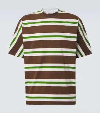 Prada Striped cotton jersey T-shirt